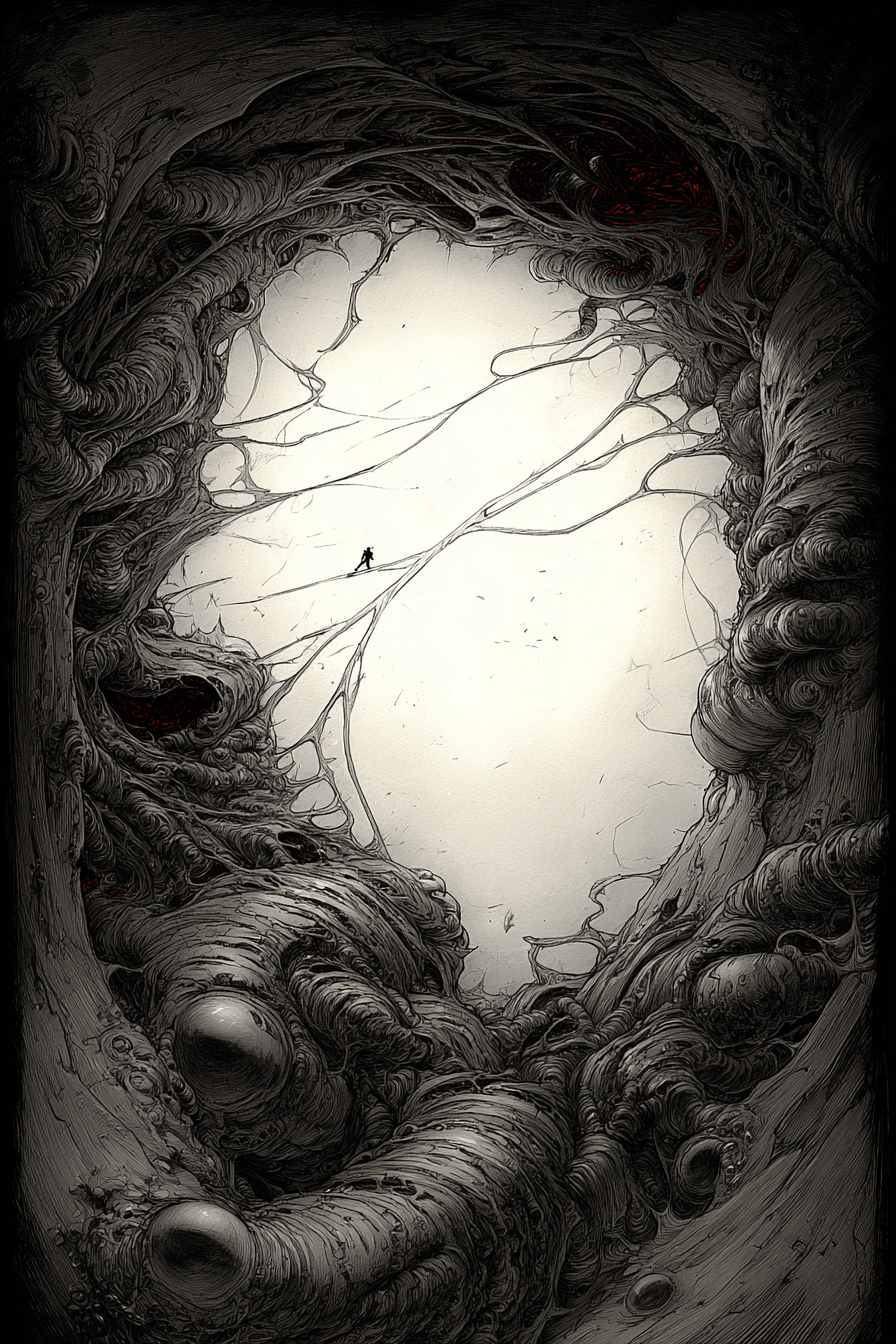 Body horror transformation aesthetic