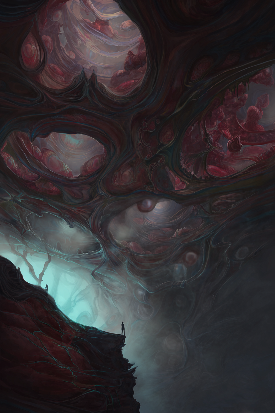 Biopunk aesthetic - organic technology and biological architecture