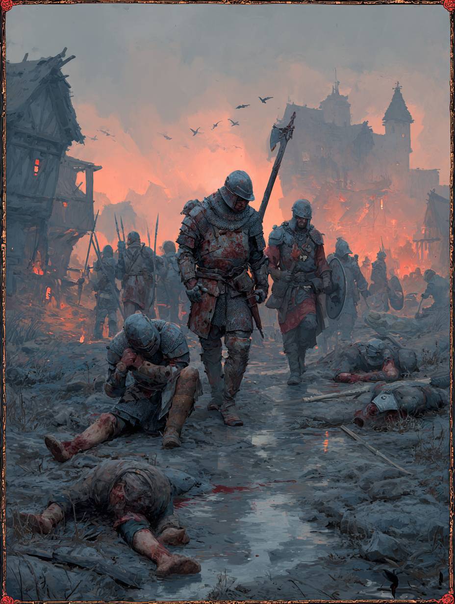 Exhausted or wounded soldiers - the human cost of conflict